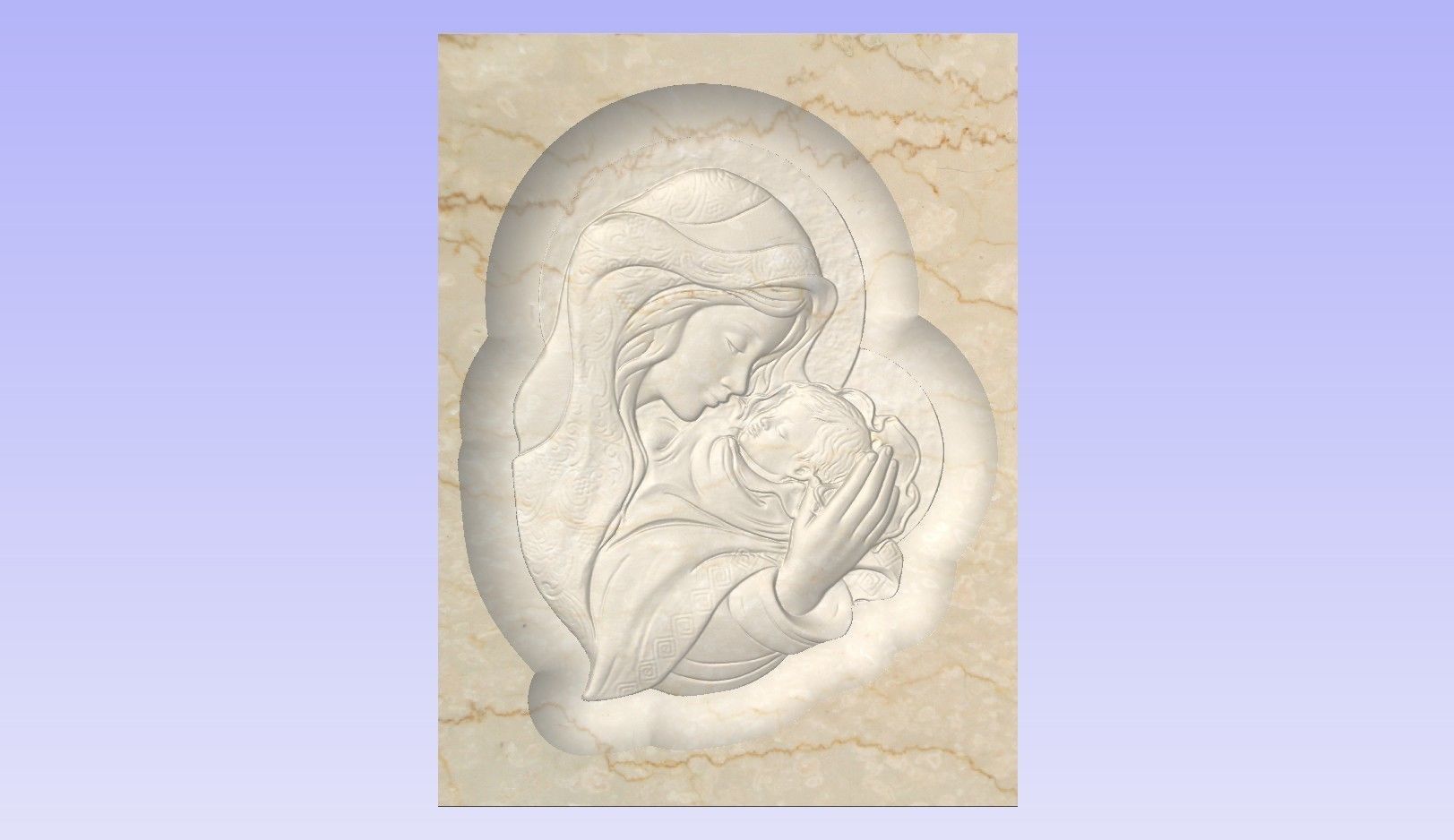 Mary with child 3D model_3