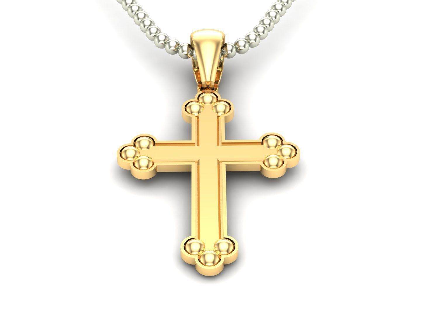 Cross Pendant Jesus Christ CP 34 3D model_1