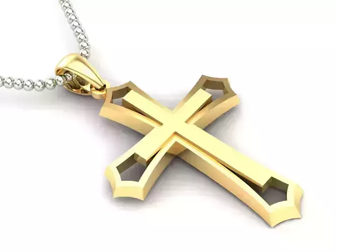 Cross Pendant Jesus Christ CP 29 3D model
