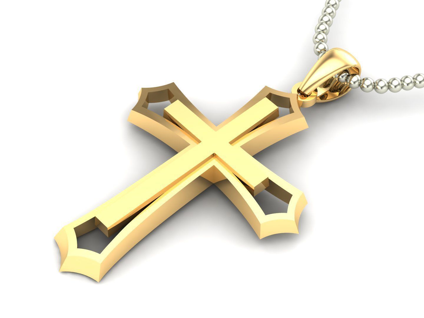 Cross Pendant Jesus Christ CP 29 3D model_2
