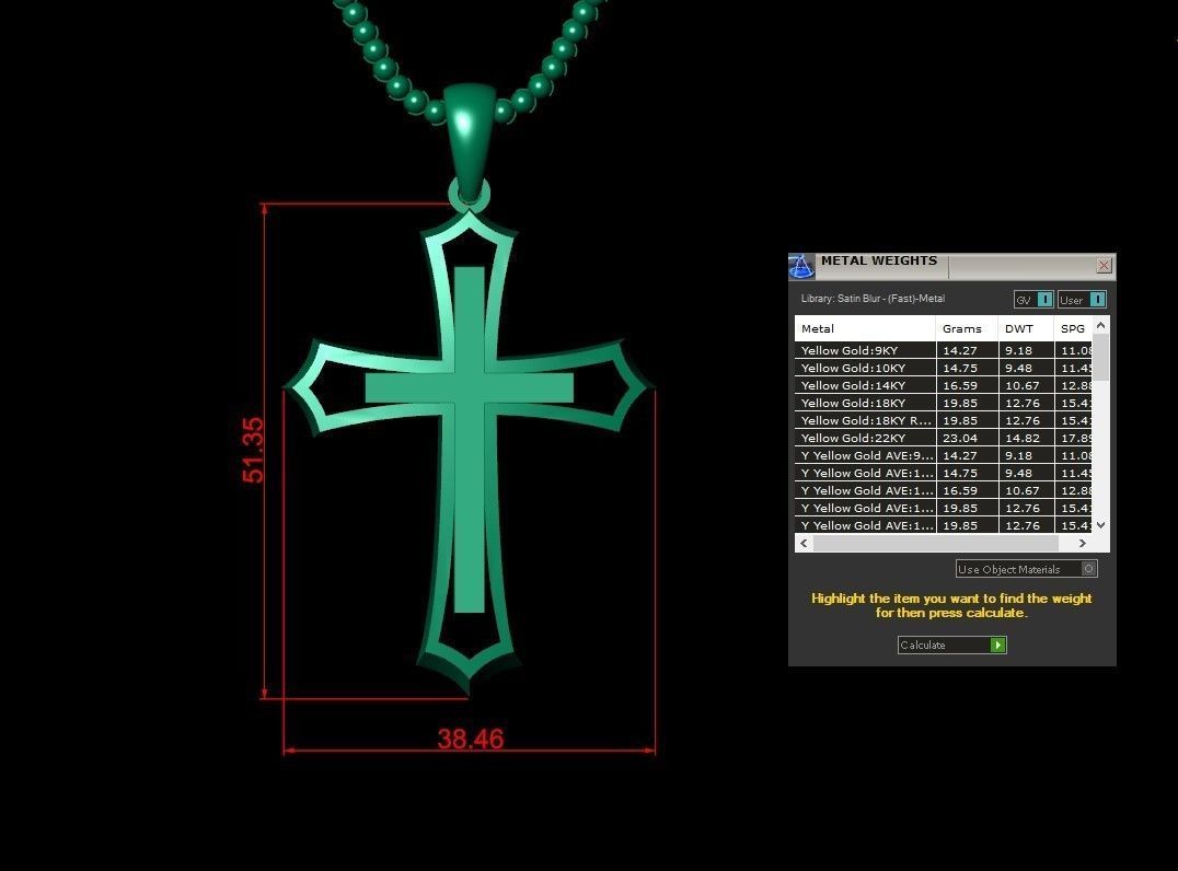 Cross Pendant Jesus Christ CP 29 3D model_4