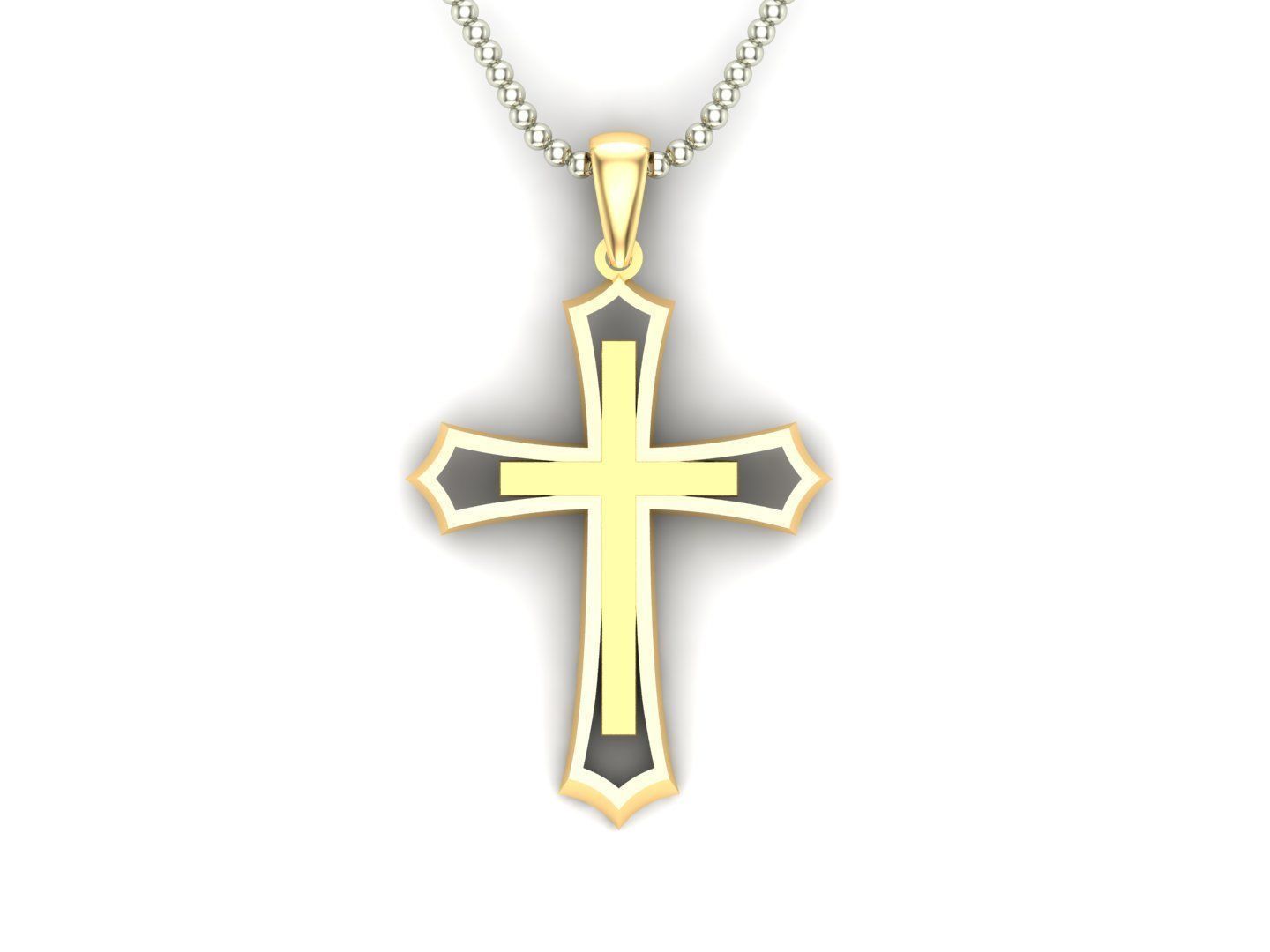 Cross Pendant Jesus Christ CP 29 3D model_3