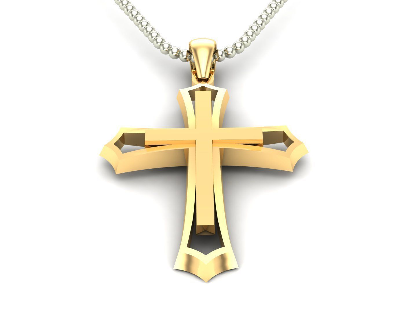 Cross Pendant Jesus Christ CP 29 3D model_1