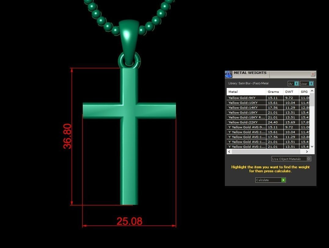 Cross Pendant Jesus Christ CP 28 3D model_4