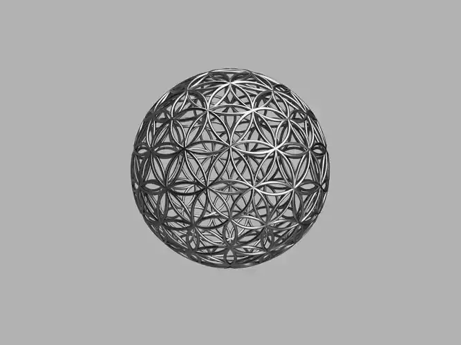 Flower of Life Sphere 3D Model 3D print model