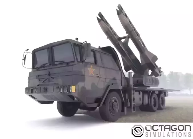 HQ-12 KS-1 Low-poly 3D model