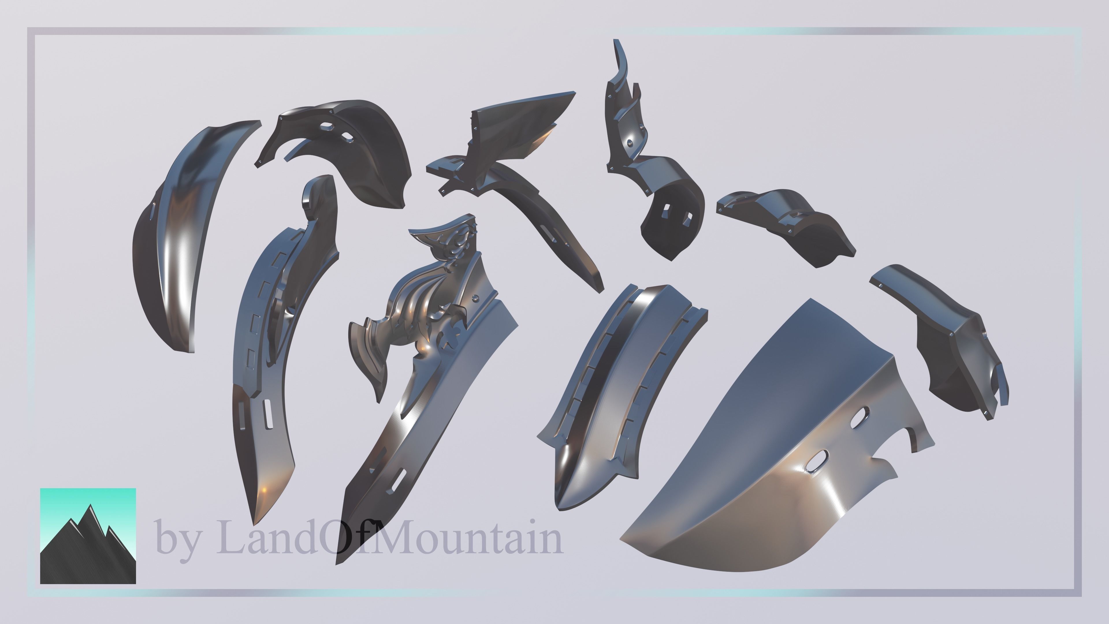 Final Fantasy XVI - Dion Lesag Pauldrons 3D print model_5