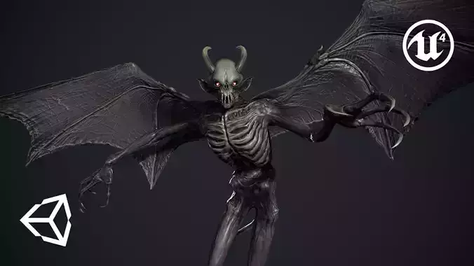 Night Demon 2 Low-poly 3D model