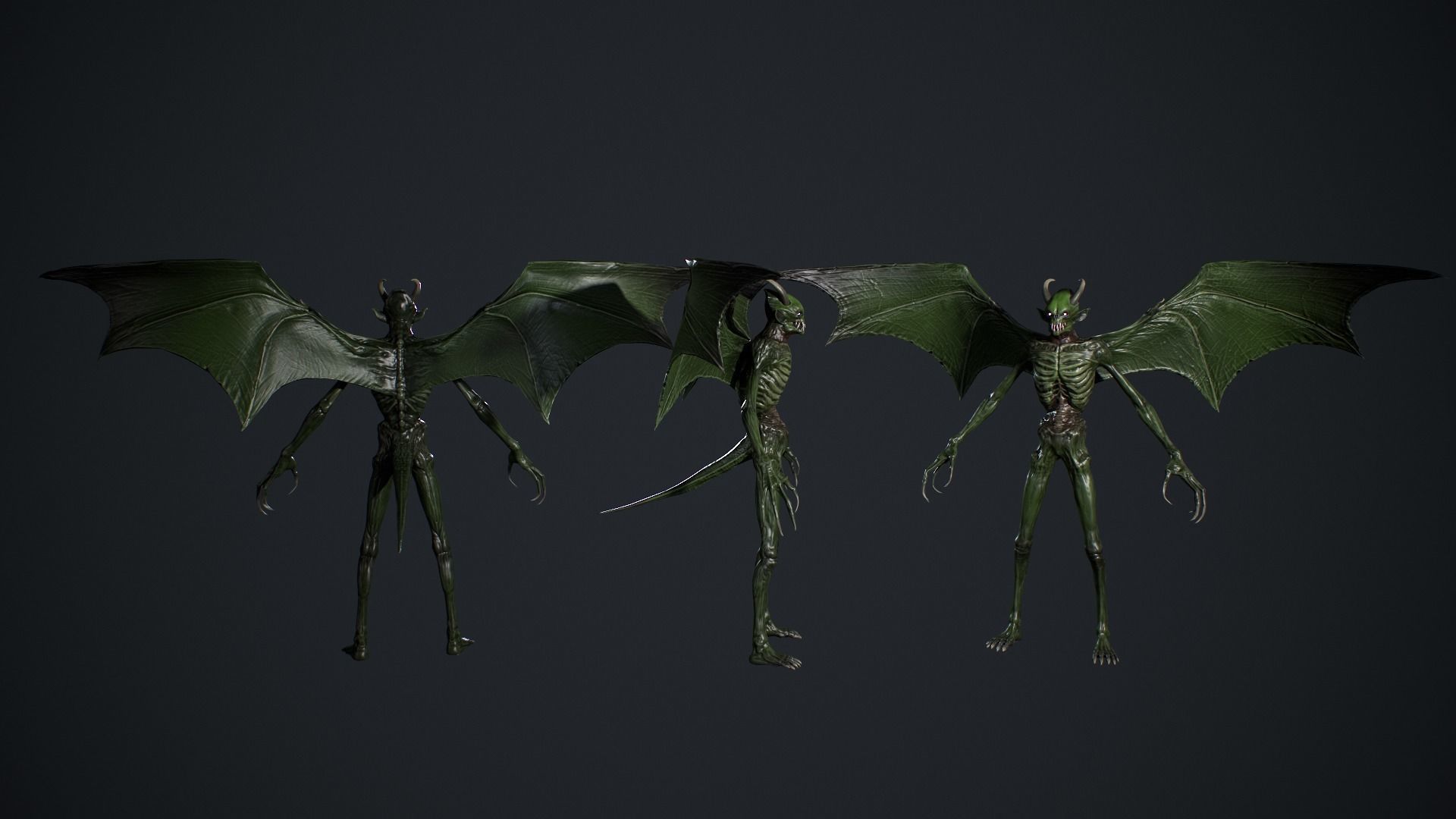 Night Demon 2 Low-poly 3D model_8