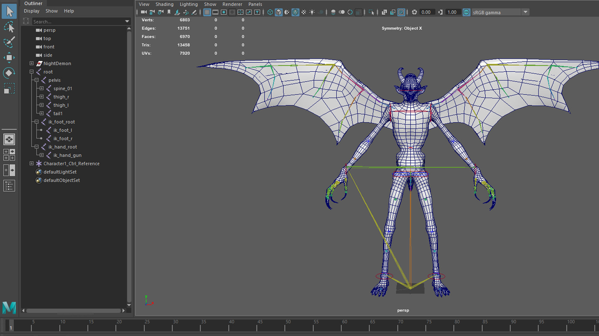 Night Demon 2 Low-poly 3D model_29