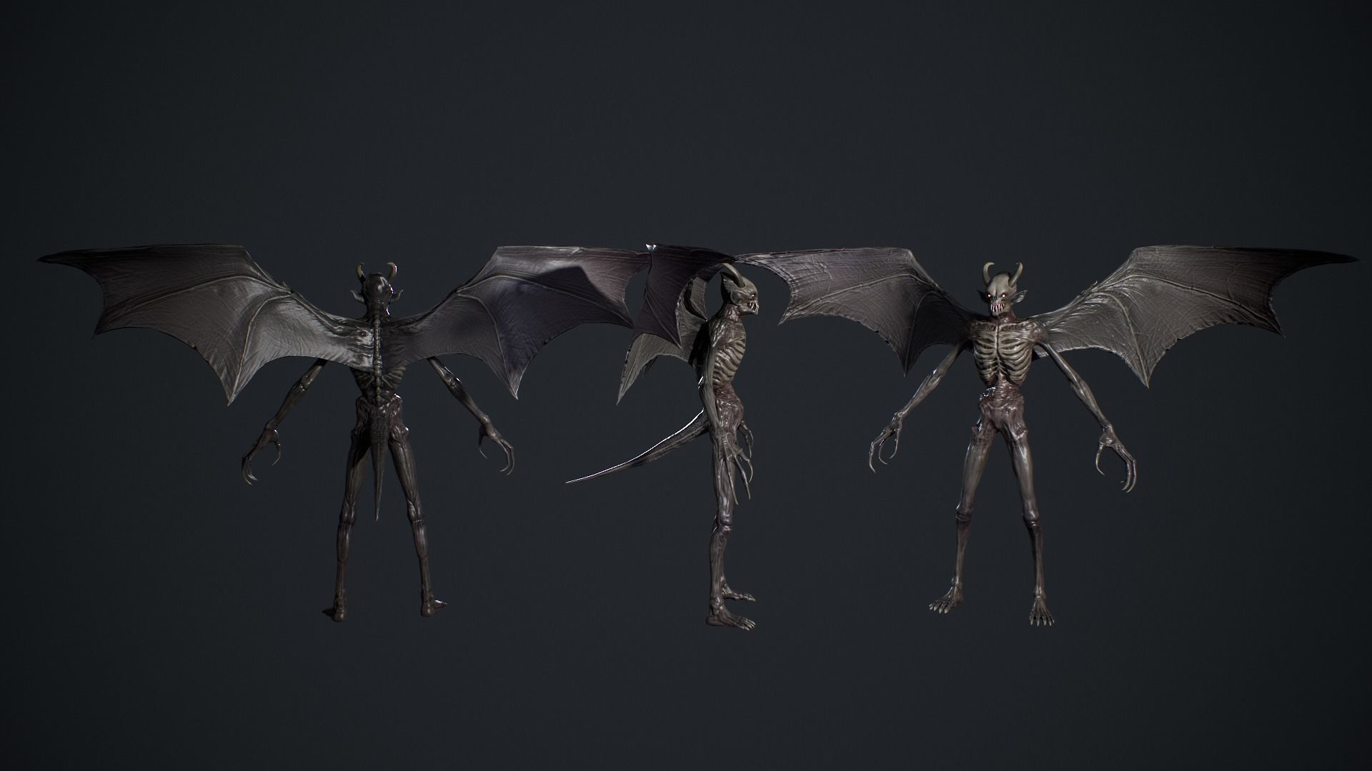 Night Demon 2 Low-poly 3D model_7
