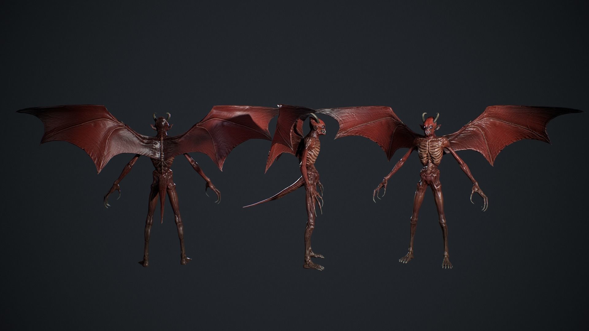 Night Demon 2 Low-poly 3D model_9