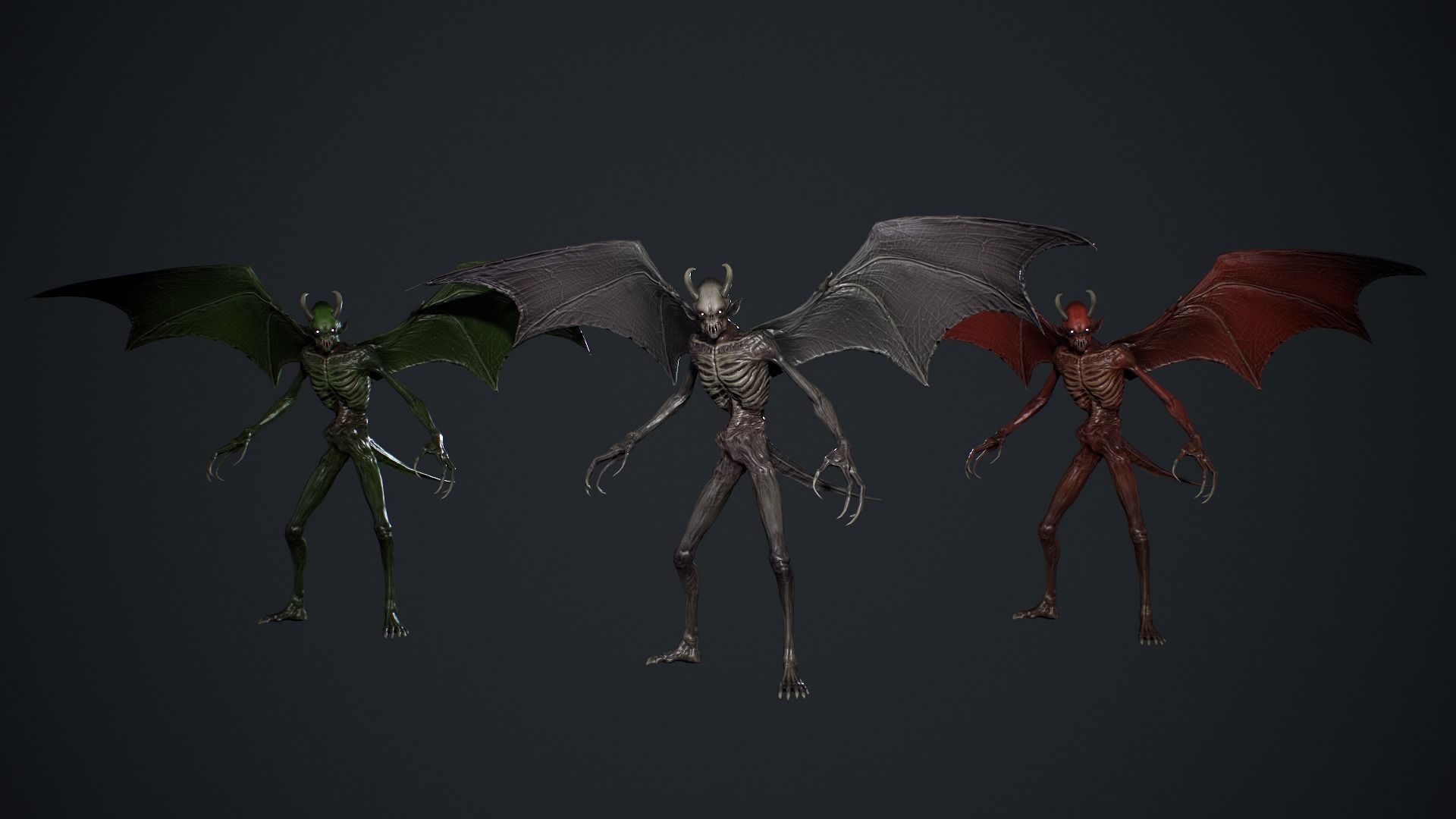 Night Demon 2 Low-poly 3D model_6