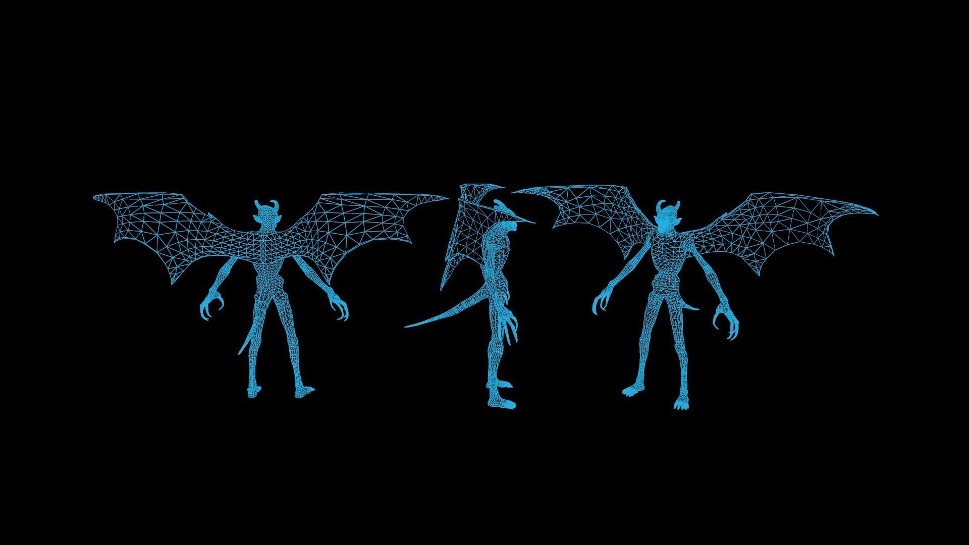 Night Demon 2 Low-poly 3D model_10