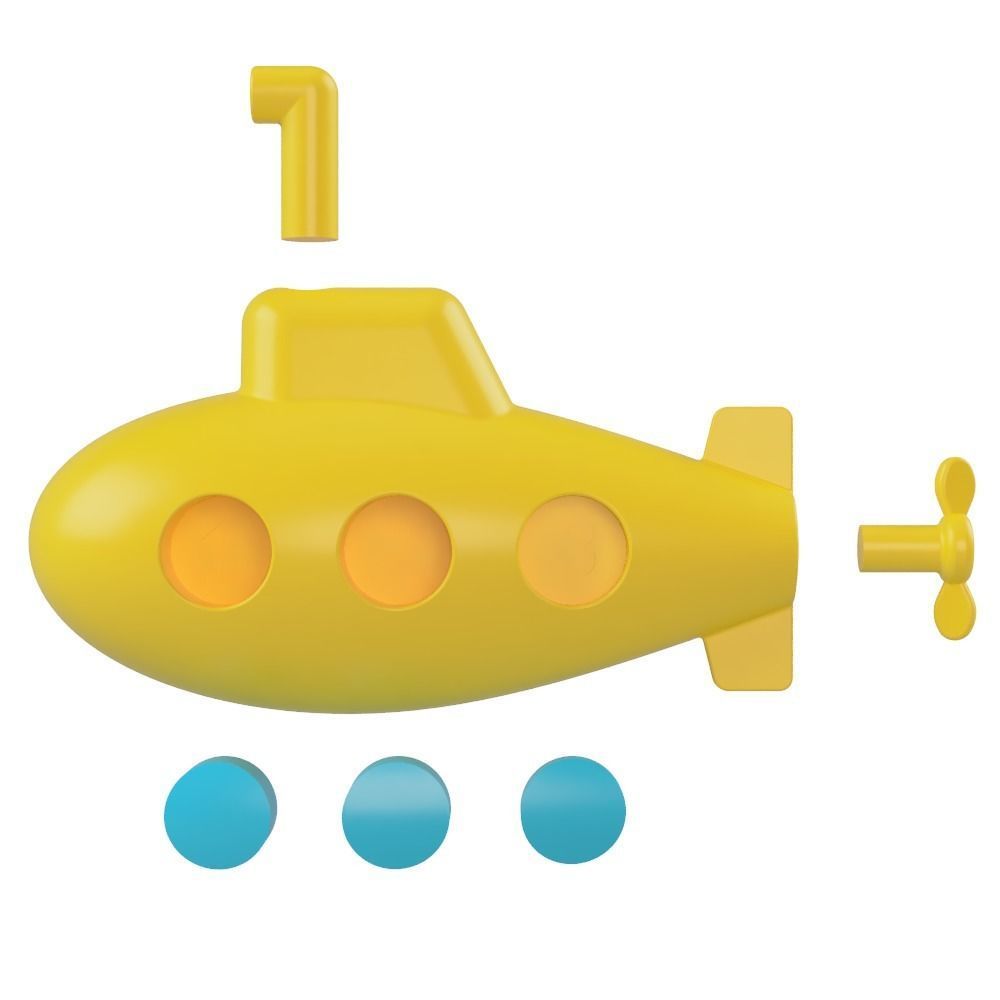 Sub-marin toy 3D print model_2