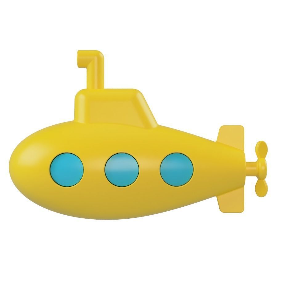 Sub-marin toy 3D print model_3