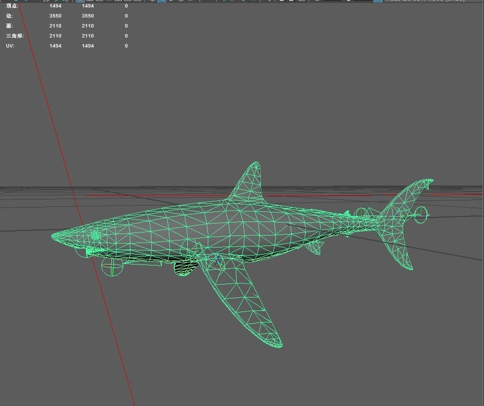 Shark Low-poly 3D model_2