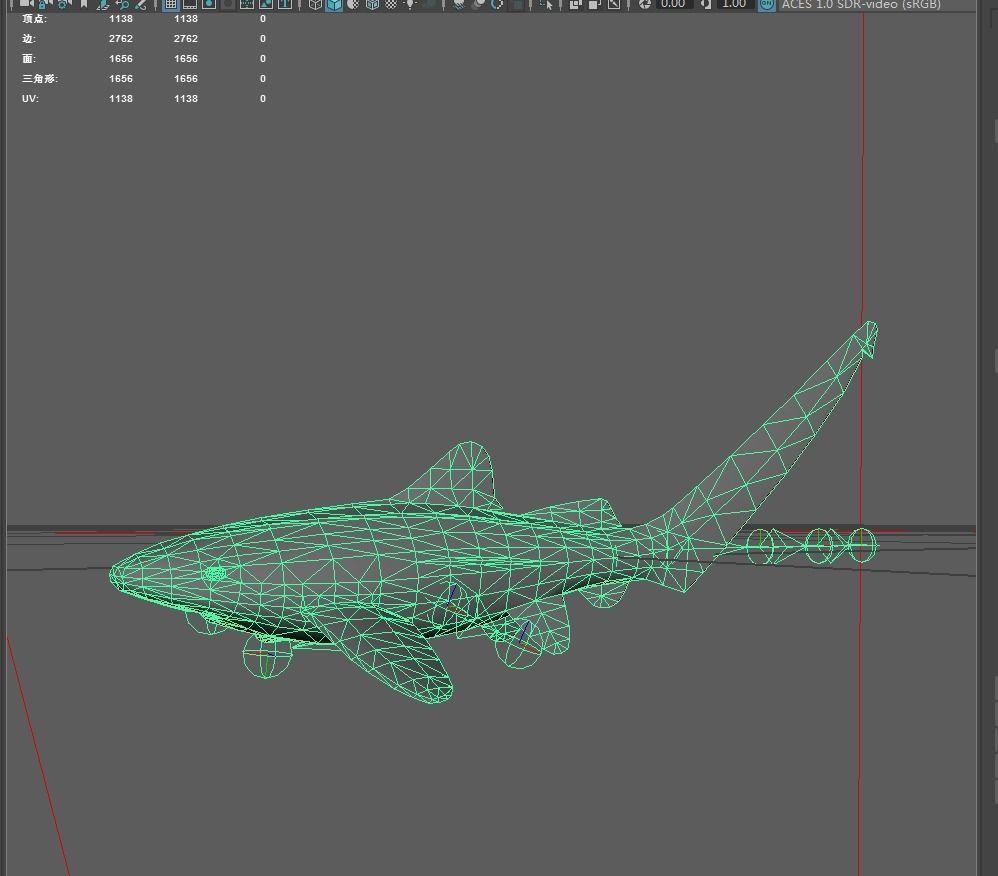 Shark Low-poly 3D model_2
