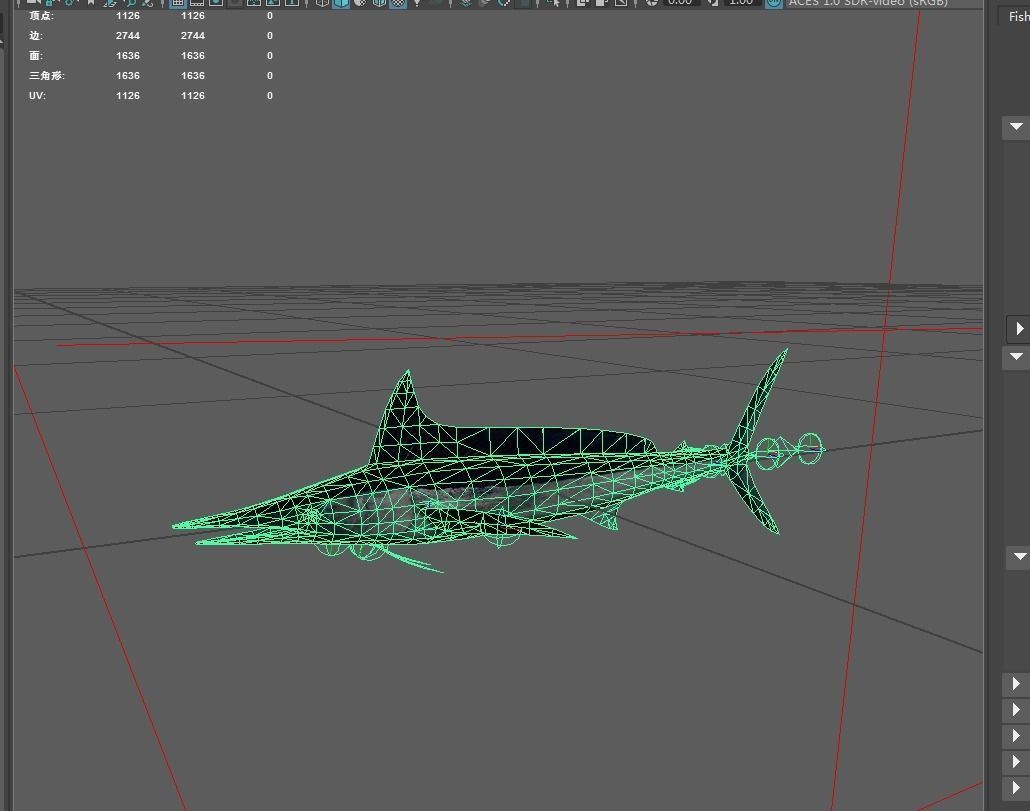 Spearfish Low-poly 3D model_2