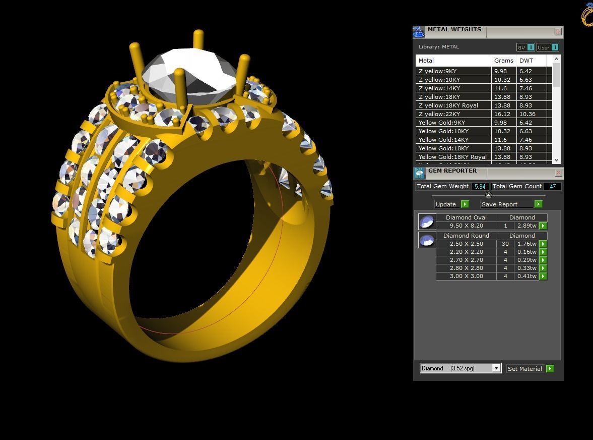 Ring Men D25 3D print model_2