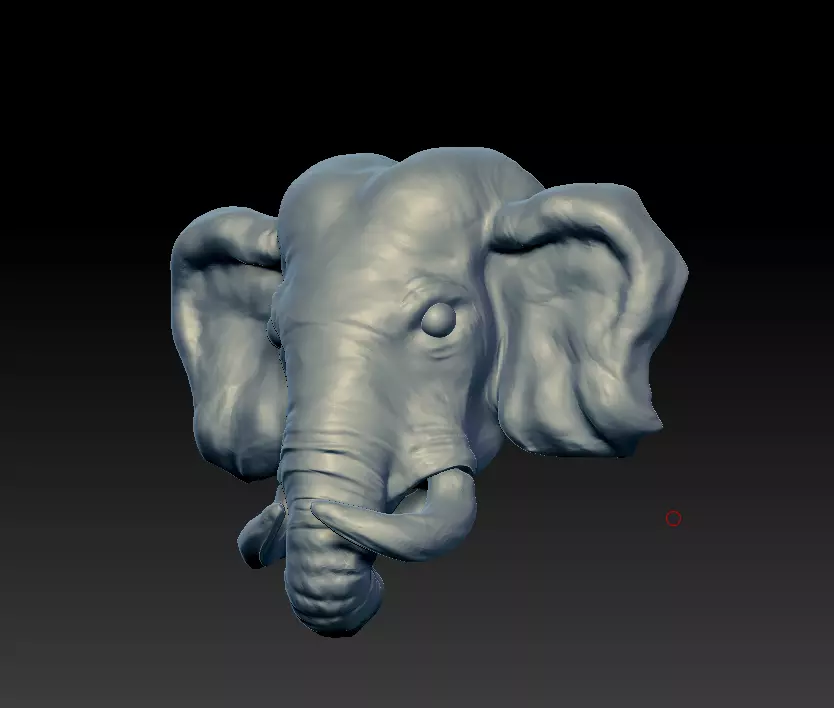 Elephant Head pendant 3D print model 3D print model_0