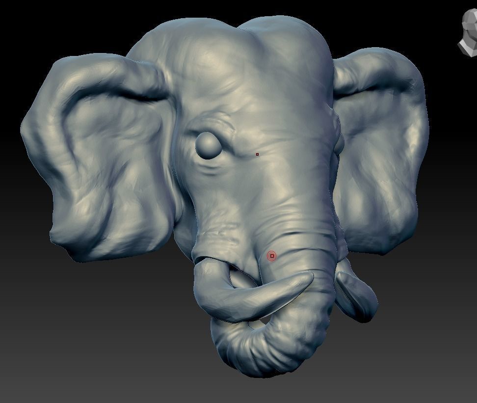 Elephant Head pendant 3D print model 3D print model_3