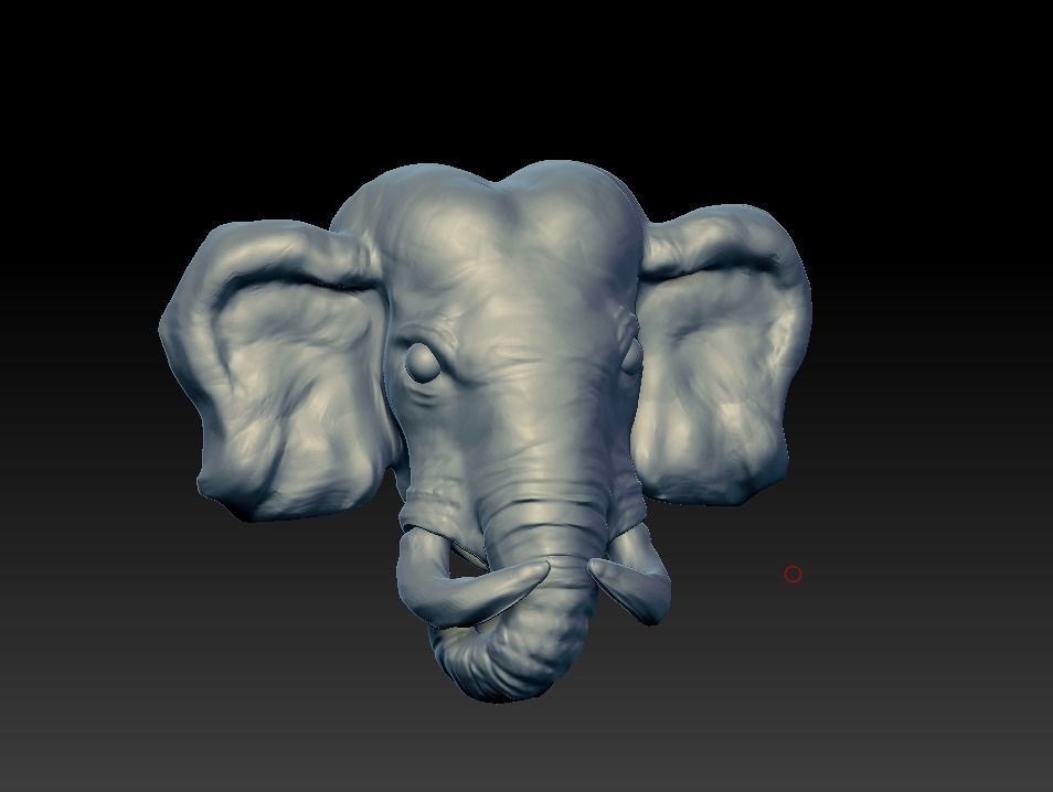 Elephant Head pendant 3D print model 3D print model_2