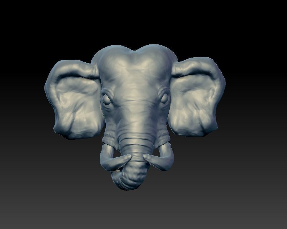 Elephant Head pendant 3D print model 3D print model_1