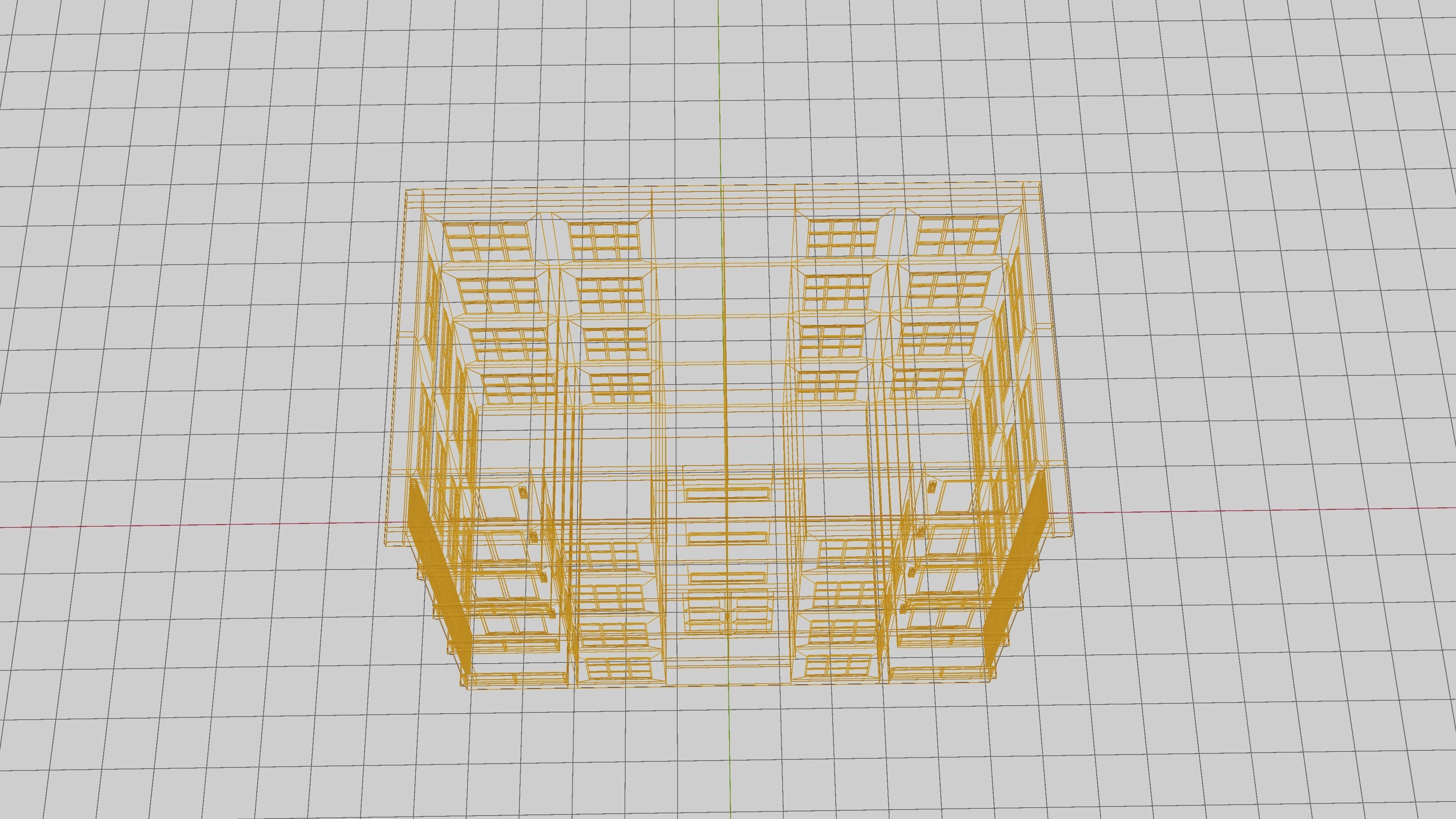 Residential Building Low-poly 3D model_10
