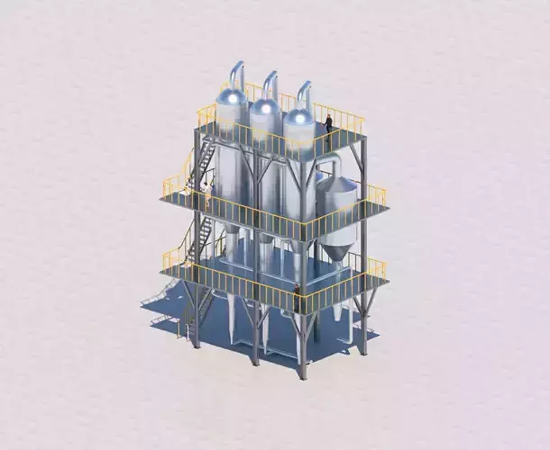 MVR sewage treatment equipment 3D model