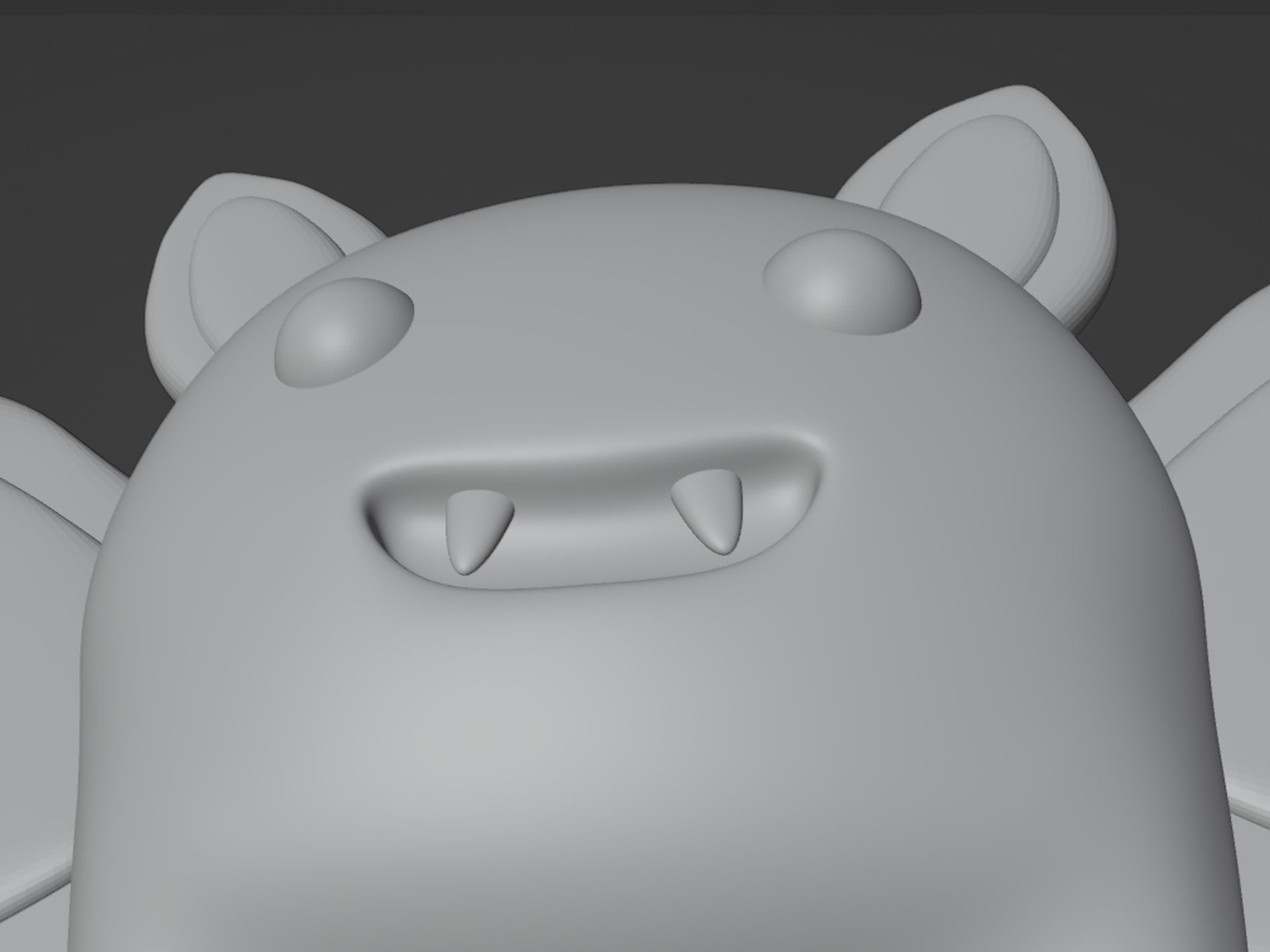 Bat Keychain v2 3D print model_2