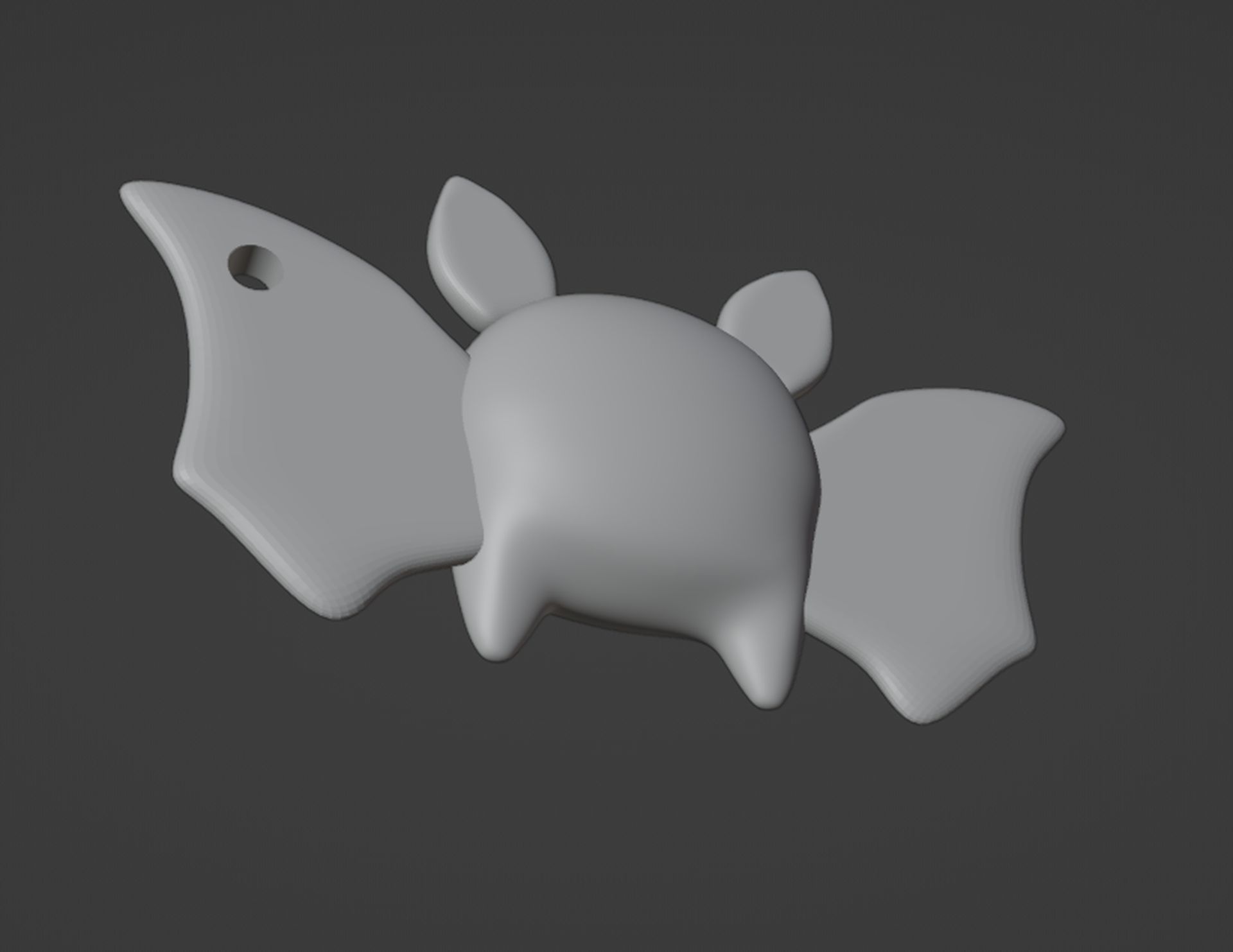 Bat Keychain v2 3D print model_5