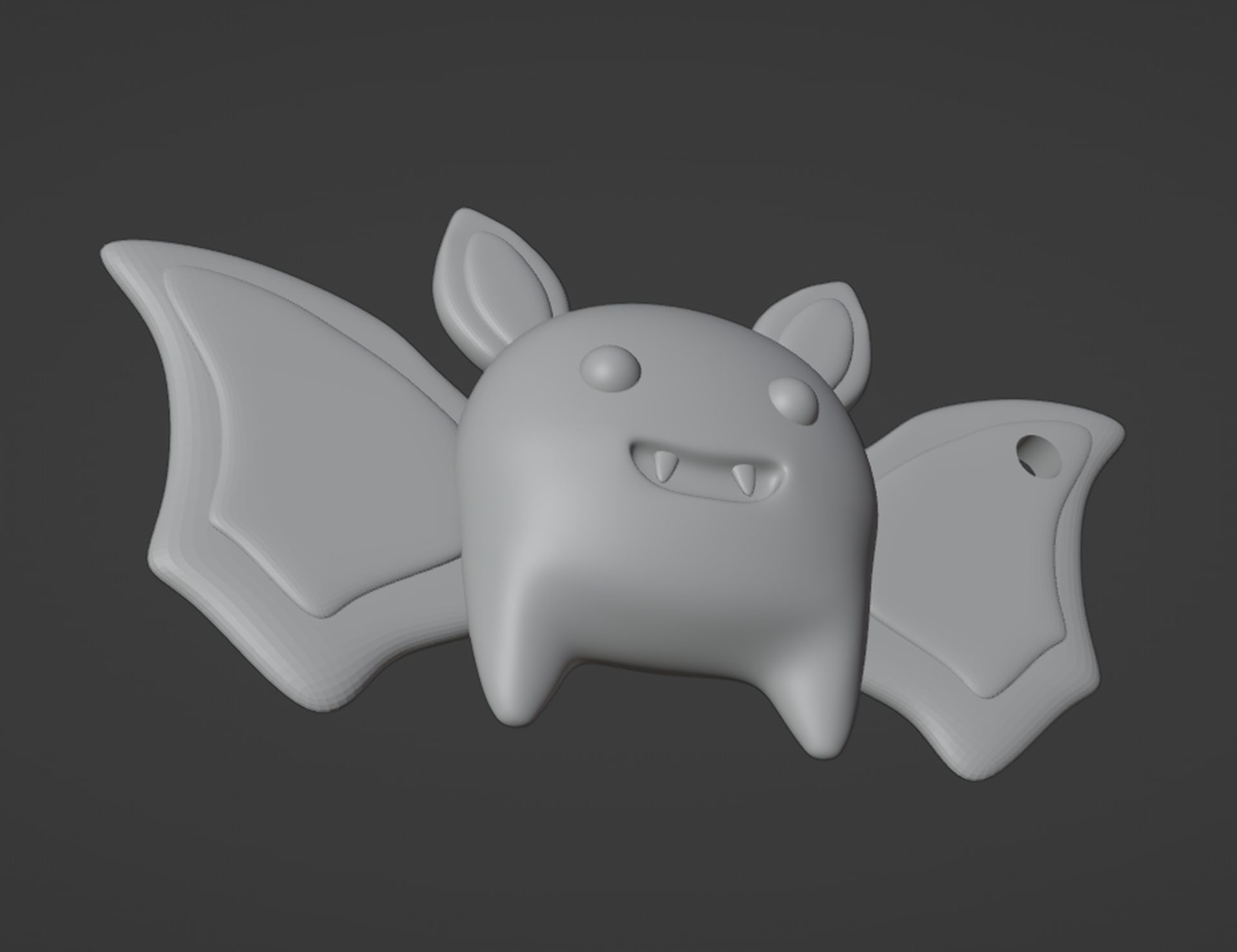 Bat Keychain v2 3D print model_1