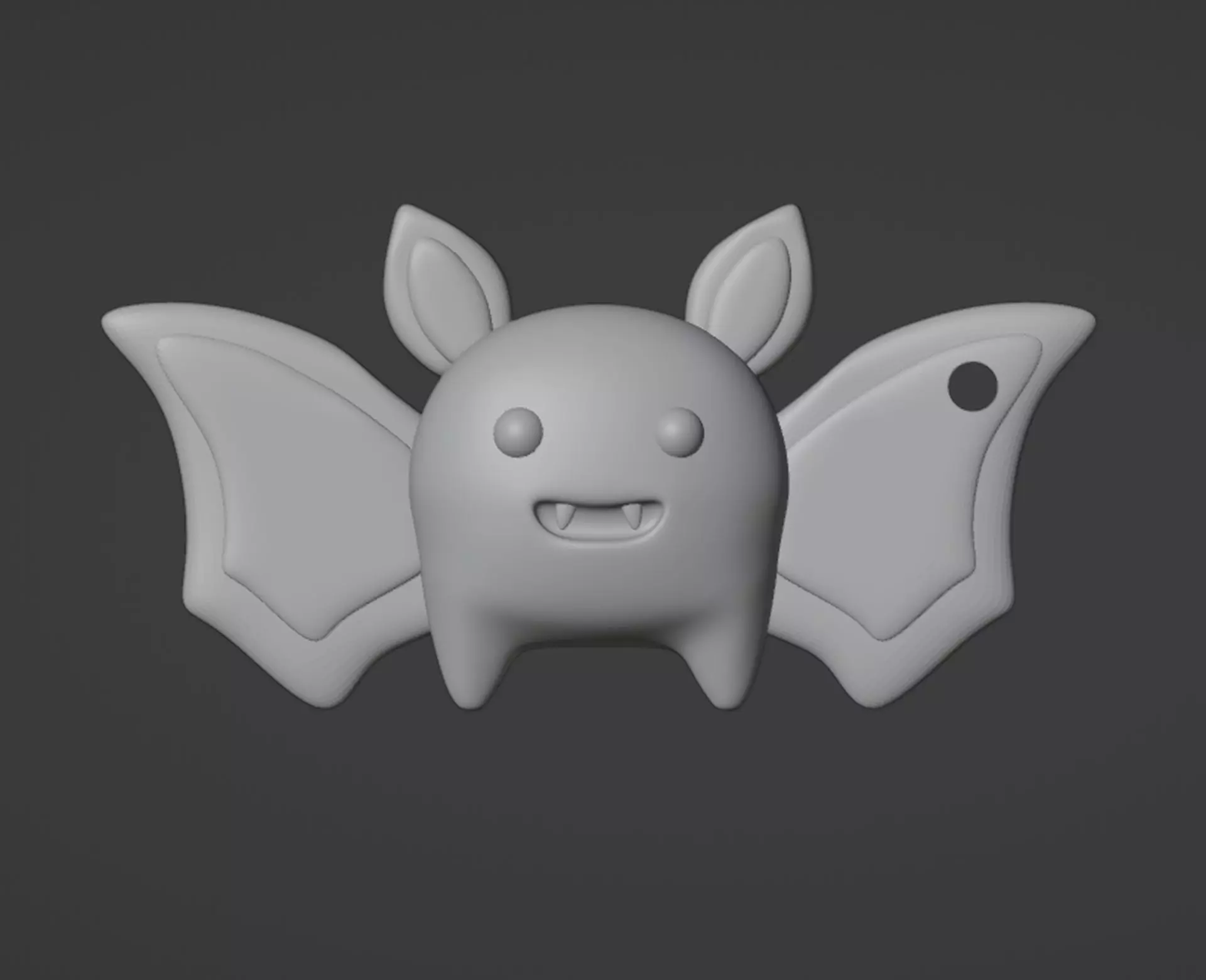 Bat Keychain v2 3D print model_0