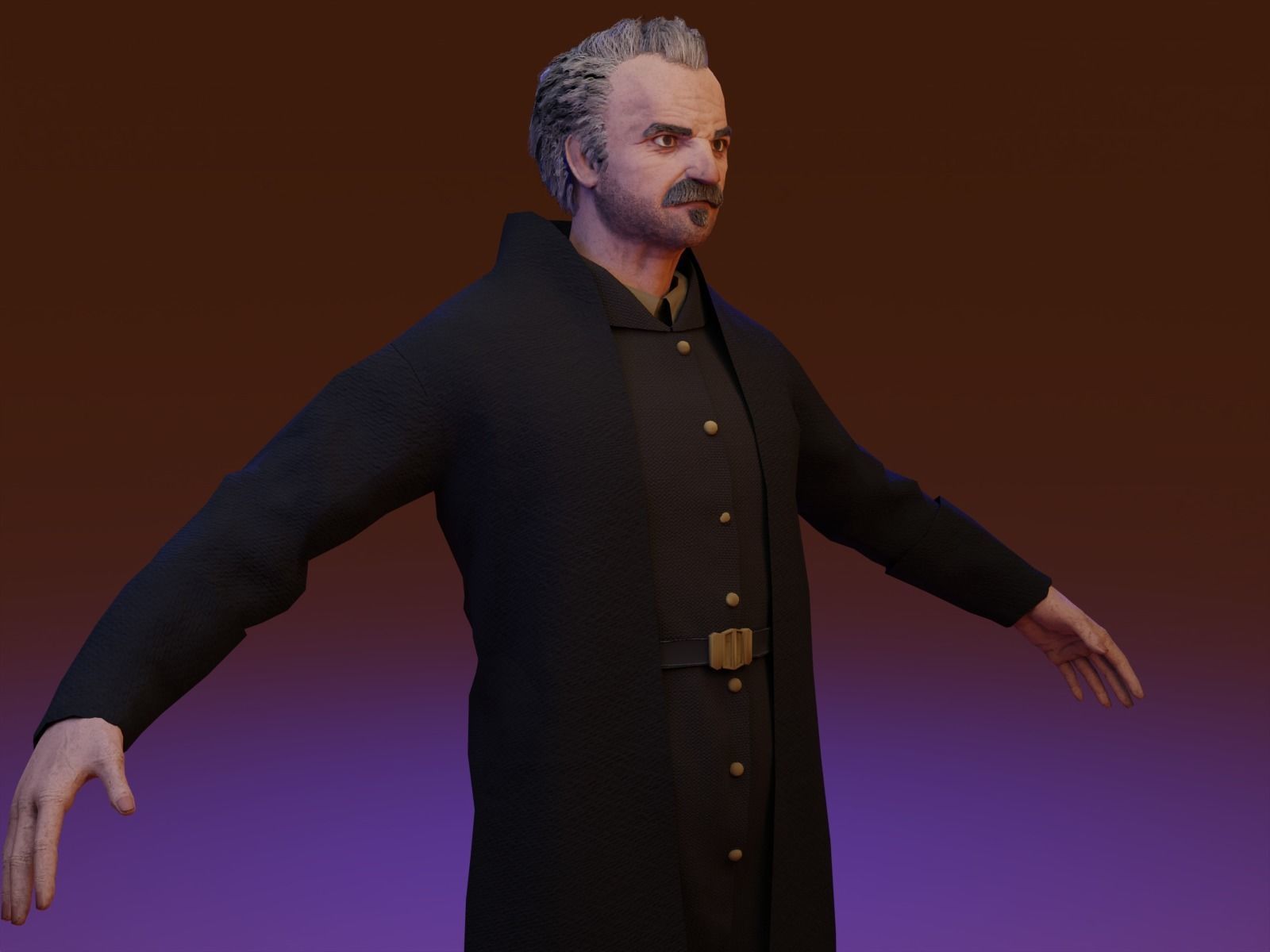 3D Thief Inspired Male Game Ready Character LOW POLY Low-poly 3D model_4