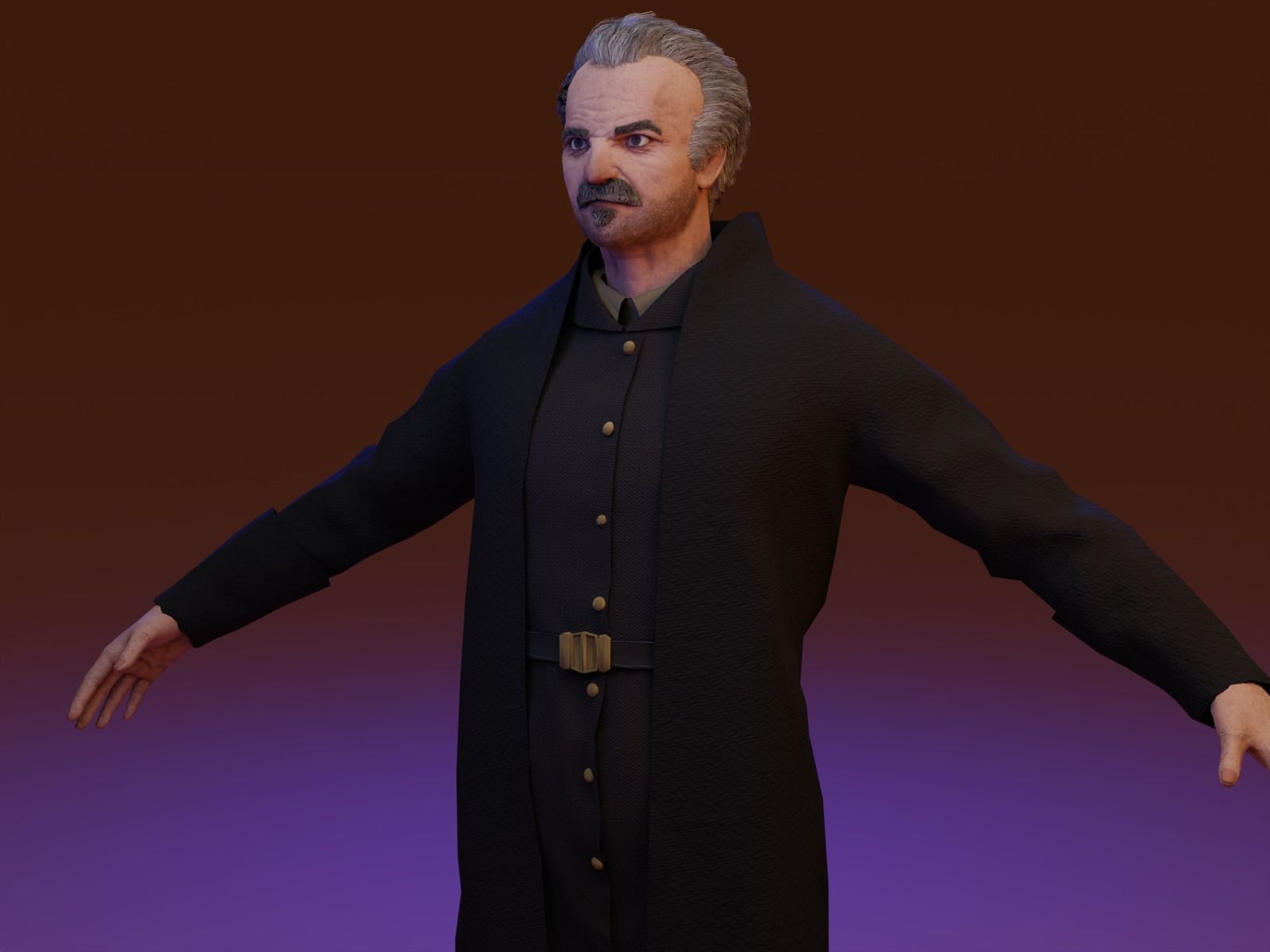 3D Thief Inspired Male Game Ready Character LOW POLY Low-poly 3D model_3