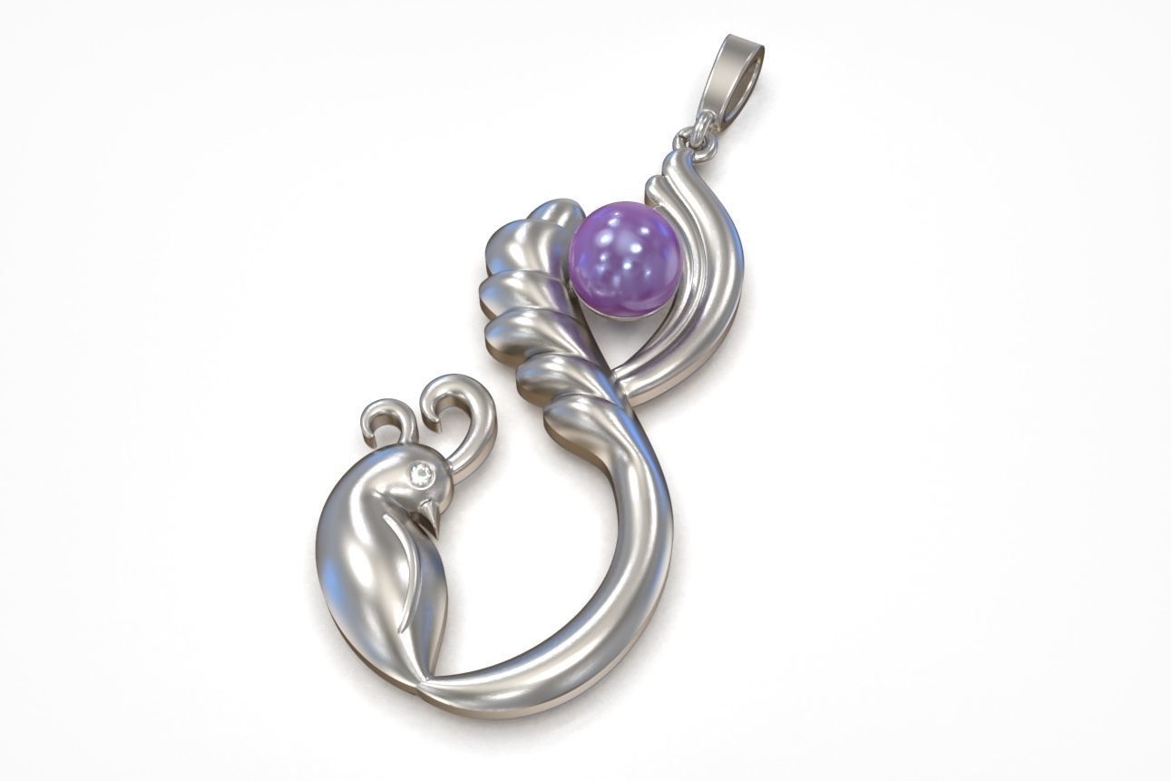 Bird Pendant 3D print model_1