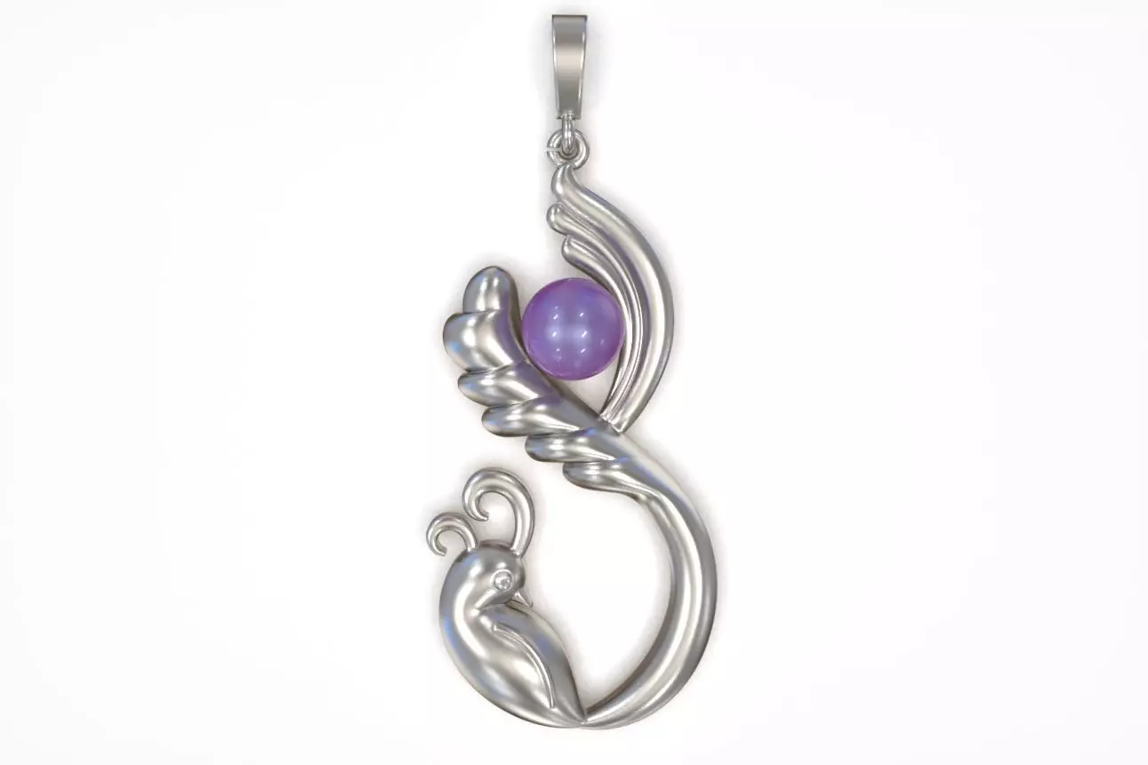 Bird Pendant 3D print model_0