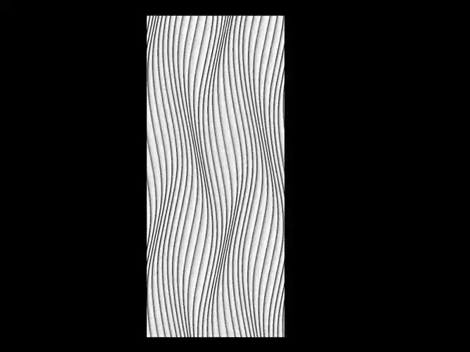 Panel Wave Texture 3D model
