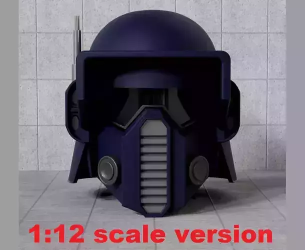 Custom Imperial Storm Commando Officer helmet for twelth scale