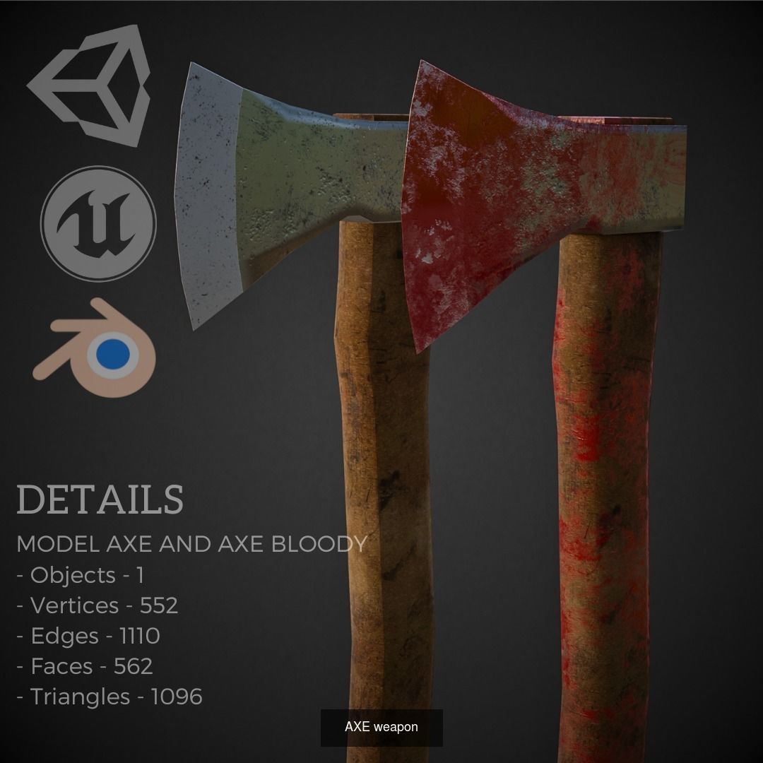 zombie melee weapons 3D Model Collection_4