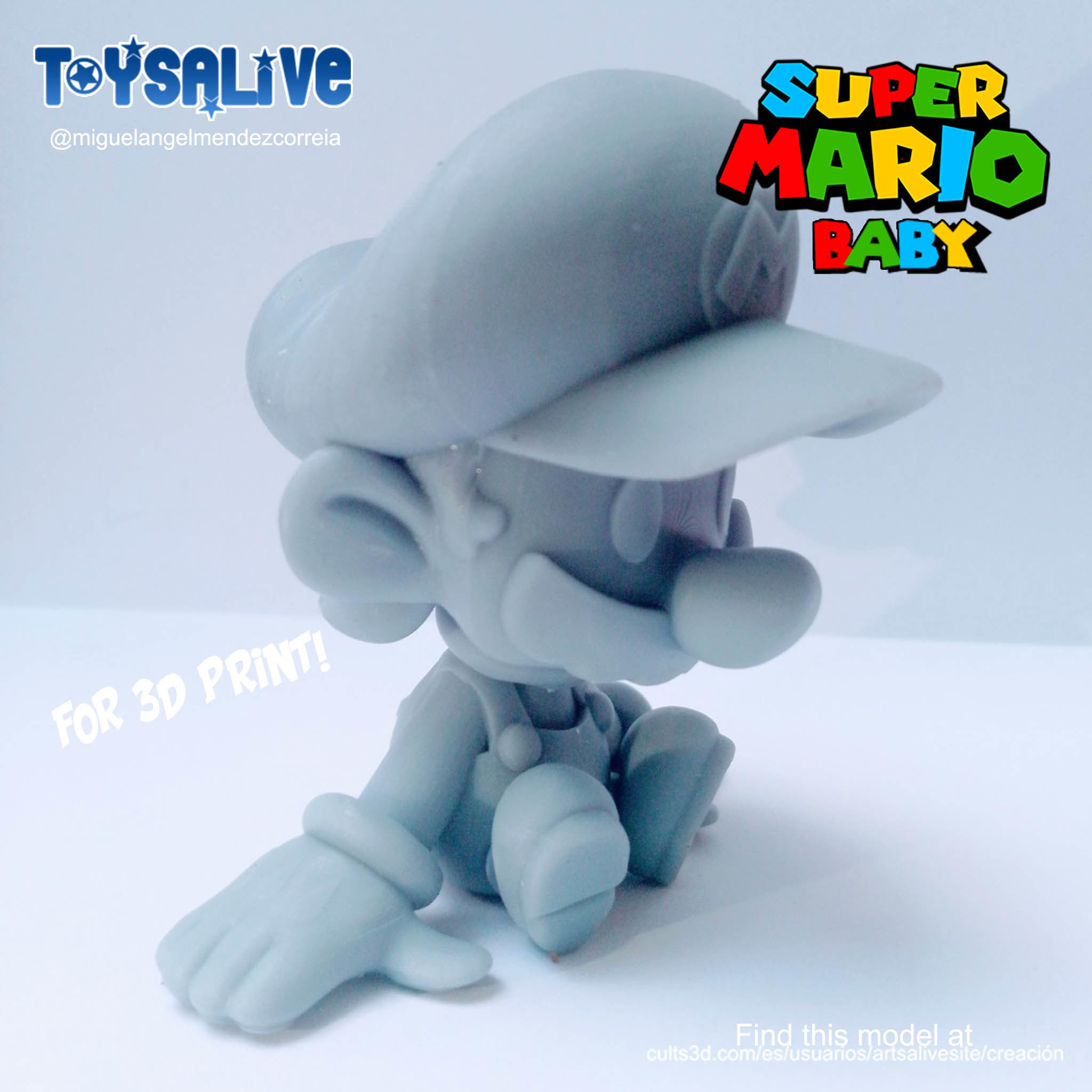 SUPER MARIO BABY FOR 3D PRINT 3D print model_5