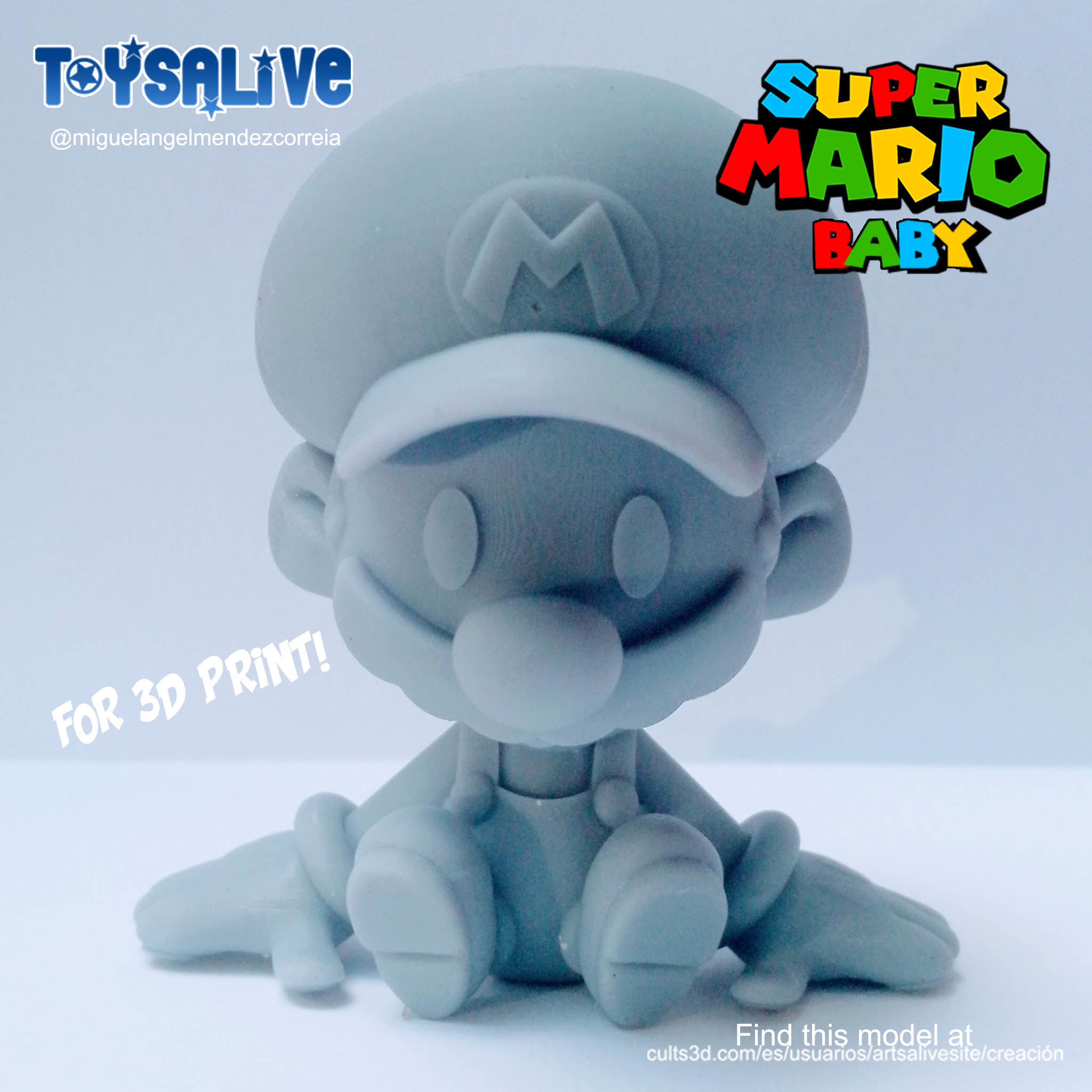 SUPER MARIO BABY FOR 3D PRINT 3D print model_4