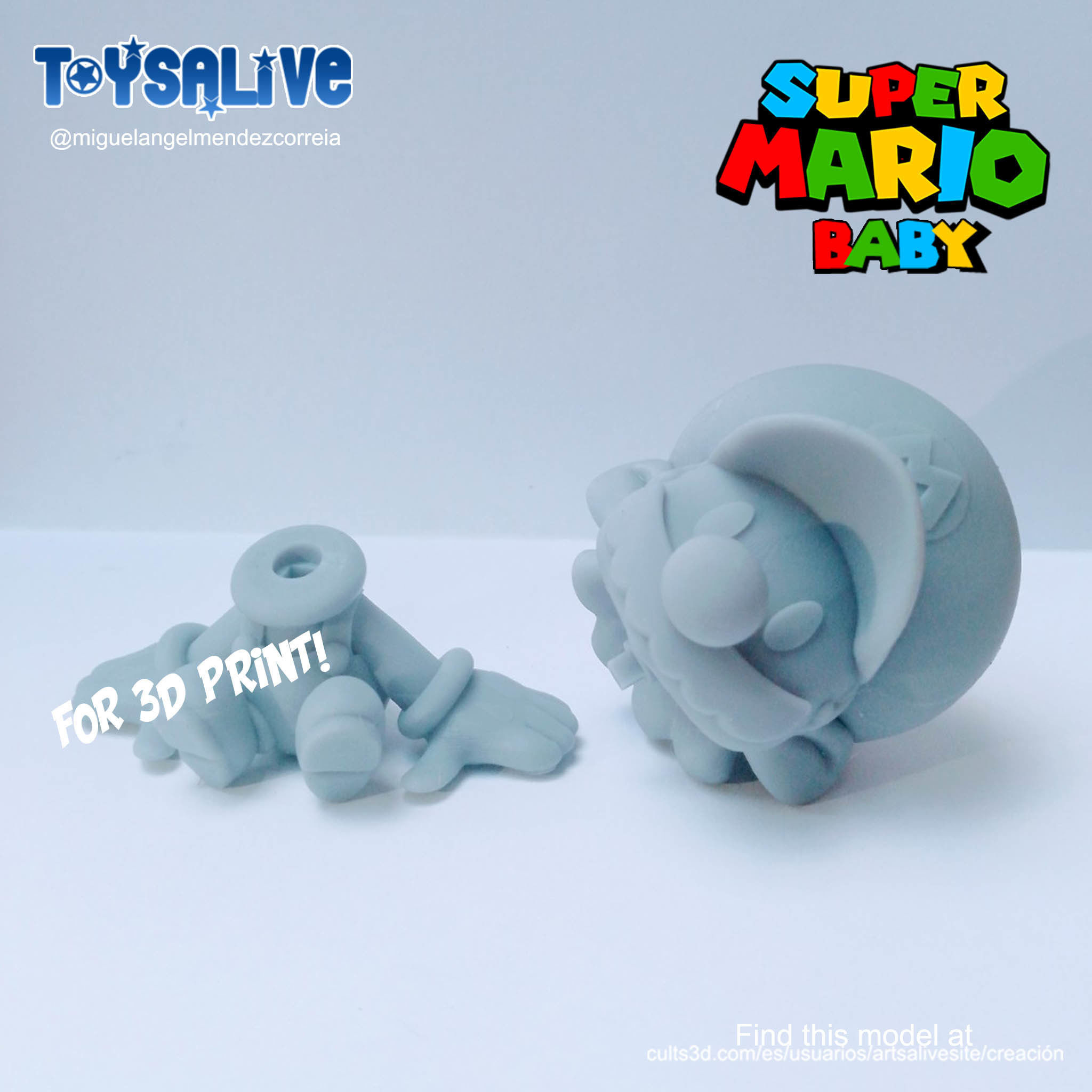 SUPER MARIO BABY FOR 3D PRINT 3D print model_8