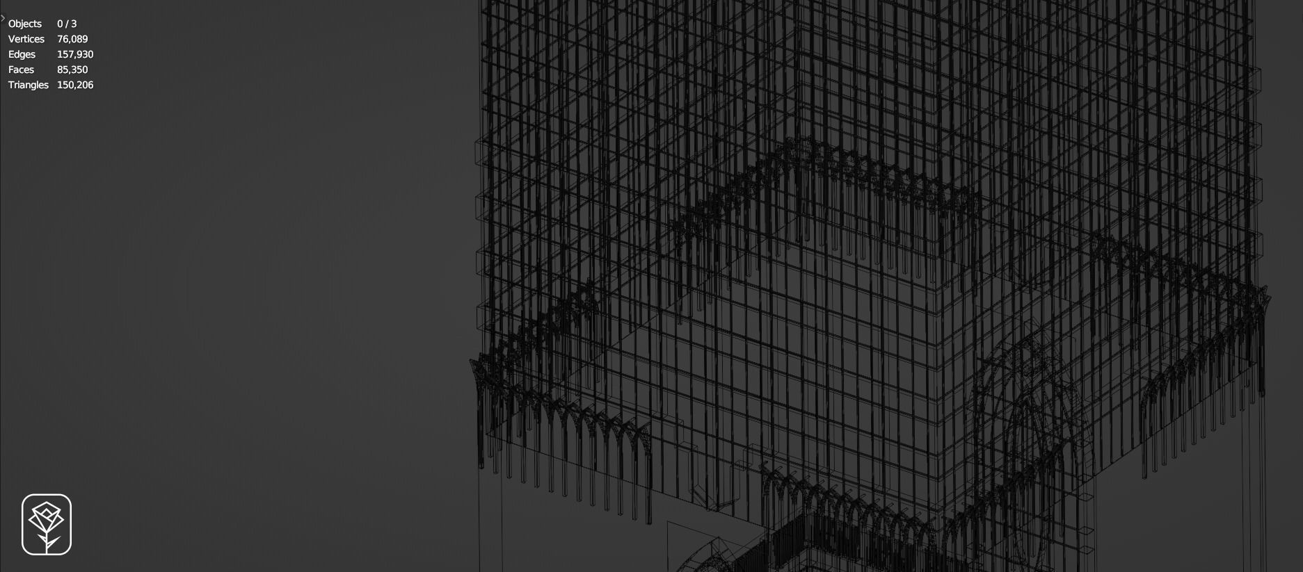 Union Properties Tower Low-poly 3D model_7