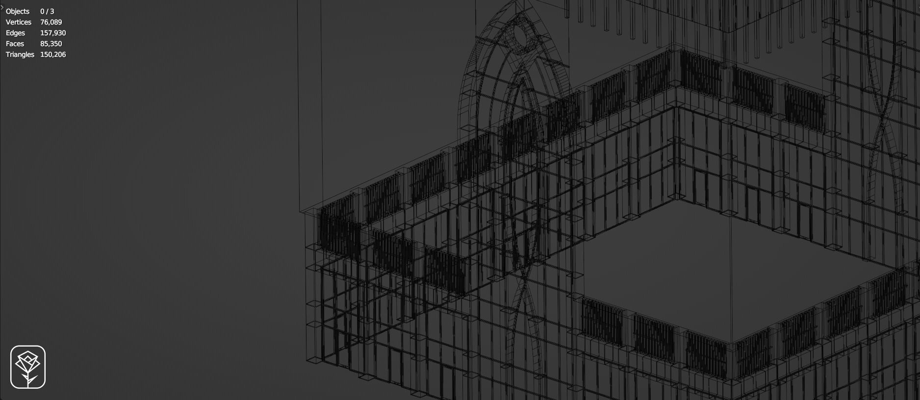 Union Properties Tower Low-poly 3D model_8