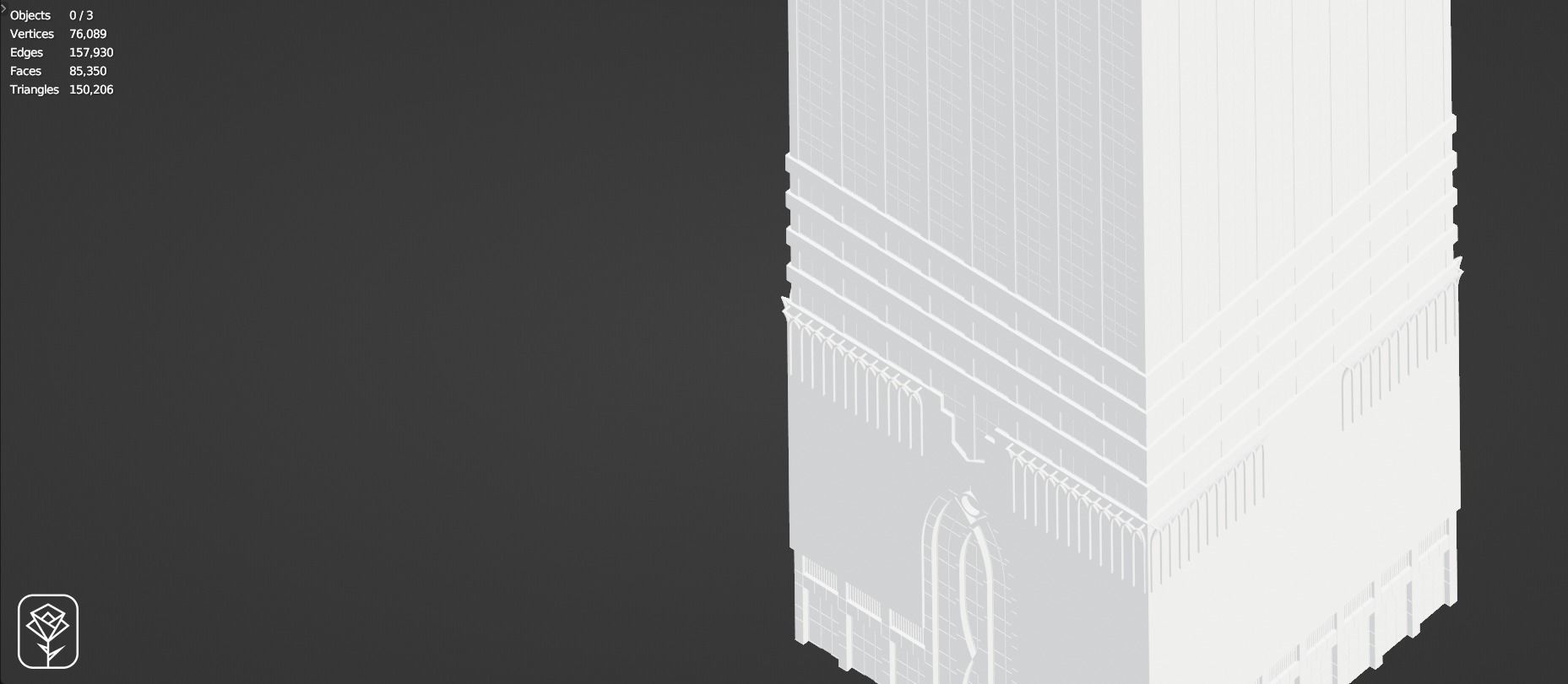 Union Properties Tower Low-poly 3D model_5