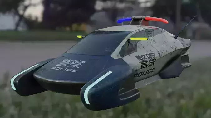 Futuristic police car