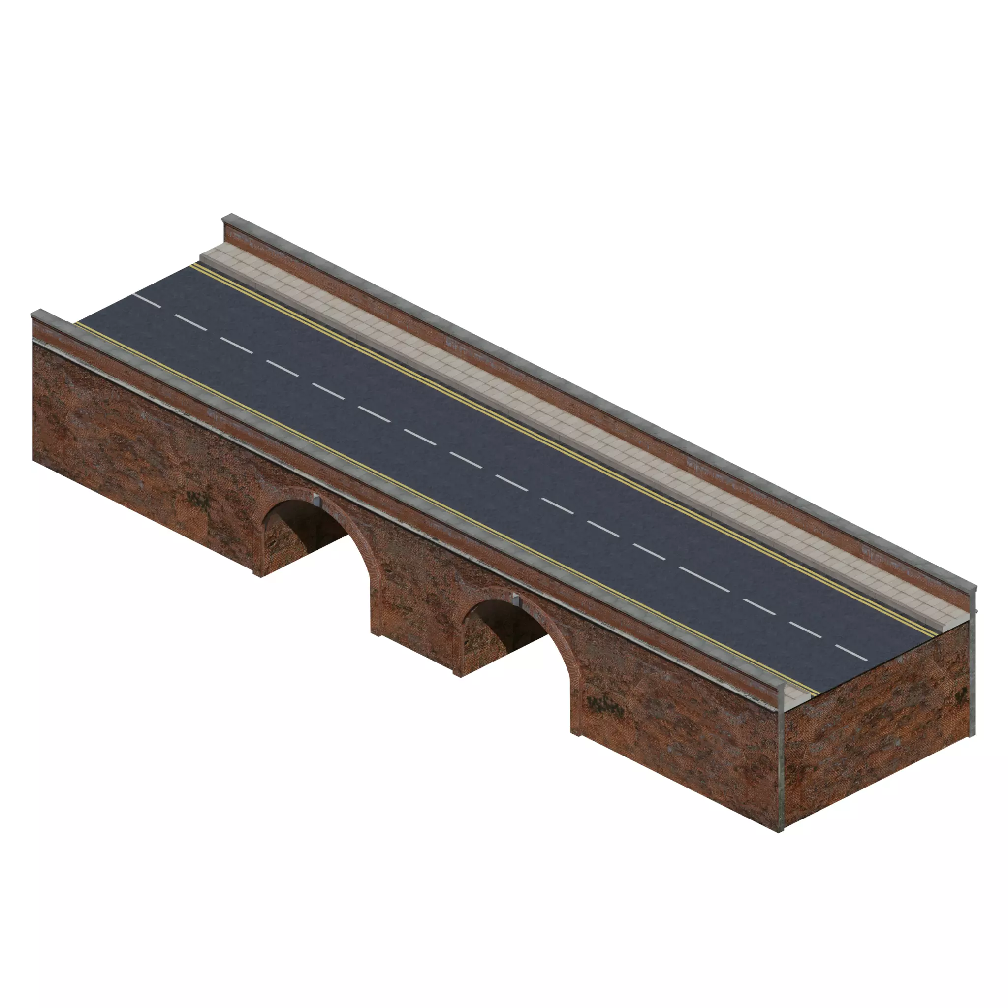 Bridge building lowpoly 3D model
