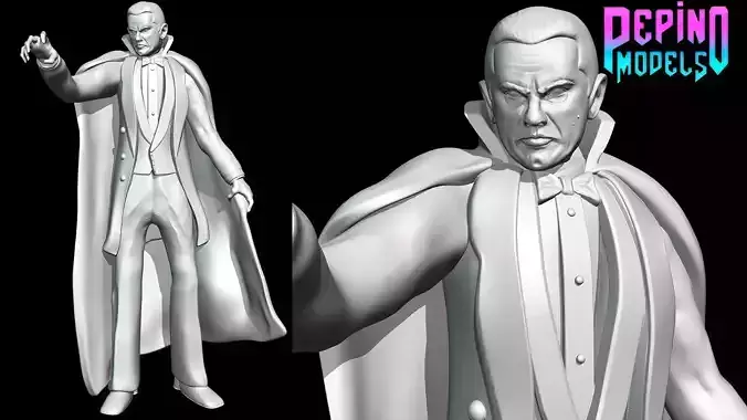 Dracula from Dracula 1927 - 62mm scale miniature 3D print model